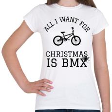 PRINTFASHION CHRISTMAS BMX - Női póló - Fehér