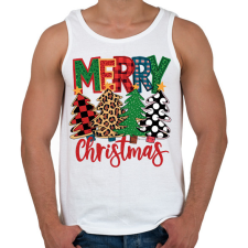 PRINTFASHION Christmas - Férfi atléta - Fehér atléta, trikó