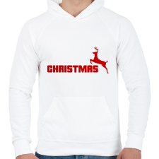 PRINTFASHION CHRISTMAS - Férfi kapucnis pulóver - Fehér férfi pulóver, kardigán