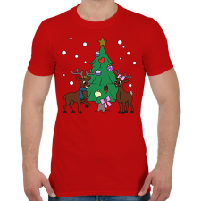 PRINTFASHION Christmas - Férfi póló - Piros férfi póló