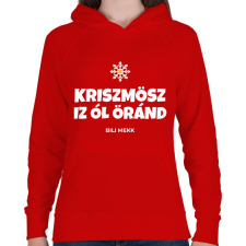 PRINTFASHION CHRISTMAS IS ALL AROUND - Női kapucnis pulóver - Piros női pulóver, kardigán