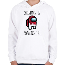 PRINTFASHION Christmas is Among Us - Gyerek kapucnis pulóver - Fehér gyerek pulóver, kardigán