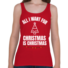 PRINTFASHION CHRISTMAS IS CHRISTMAS - Női atléta - Cseresznyepiros