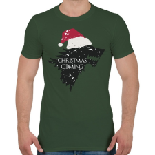 PRINTFASHION Christmas is coming - Trónok harca - fehér - Férfi póló - Katonazöld férfi póló