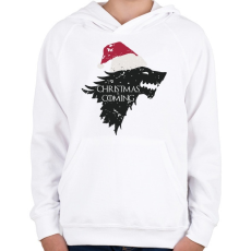 PRINTFASHION Christmas is coming - Trónok harca - fehér - Gyerek kapucnis pulóver - Fehér