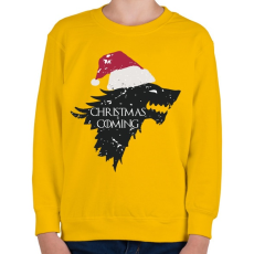 PRINTFASHION Christmas is coming - Trónok harca - fehér - Gyerek pulóver - Sárga