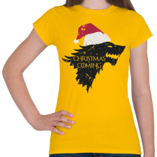 PRINTFASHION Christmas is coming - Trónok harca - Női póló - Sárga női póló