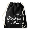 PRINTFASHION Christmas Queen - Sportzsák, Tornazsák - Fekete