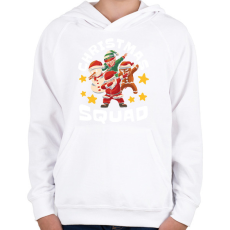 PRINTFASHION Christmas squad - Gyerek kapucnis pulóver - Fehér