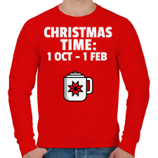 PRINTFASHION CHRISTMAS TIME - Férfi pulóver - Piros férfi pulóver, kardigán