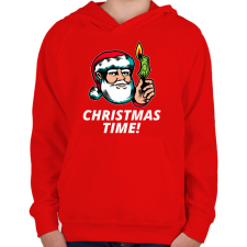 PRINTFASHION Christmas Time - Gyerek kapucnis pulóver - Piros gyerek pulóver, kardigán