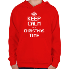 PRINTFASHION CHRISTMAS TIME - Gyerek kapucnis pulóver - Piros