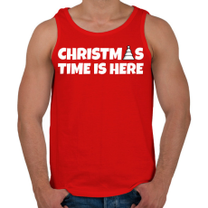 PRINTFASHION CHRISTMAS TIME IS HERE - Férfi atléta - Piros