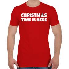 PRINTFASHION CHRISTMAS TIME IS HERE - Férfi póló - Piros férfi póló