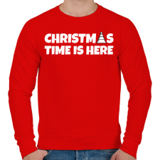 PRINTFASHION CHRISTMAS TIME IS HERE - Férfi pulóver - Piros férfi pulóver, kardigán