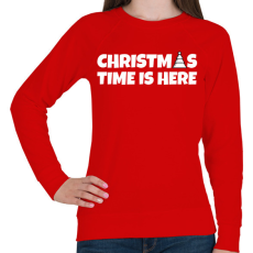PRINTFASHION CHRISTMAS TIME IS HERE - Női pulóver - Piros