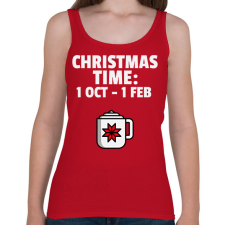 PRINTFASHION CHRISTMAS TIME - Női atléta - Cseresznyepiros női trikó