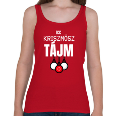 PRINTFASHION CHRISTMAS TIME - Női atléta - Cseresznyepiros