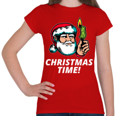PRINTFASHION Christmas Time - Női póló - Piros