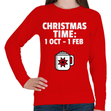 PRINTFASHION CHRISTMAS TIME - Női pulóver - Piros női pulóver, kardigán