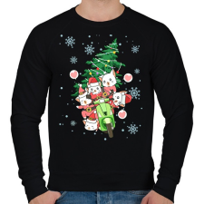 PRINTFASHION Christmas Vespa - Férfi pulóver - Fekete férfi pulóver, kardigán