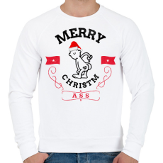 PRINTFASHION ChristmASS3 - Férfi pulóver - Fehér