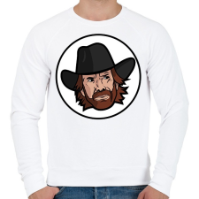 PRINTFASHION Chuck Norris - Férfi pulóver - Fehér férfi pulóver, kardigán