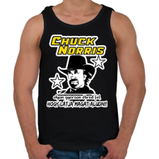 PRINTFASHION Chuck Norris látja magát aludni - Férfi atléta - Fekete atléta, trikó