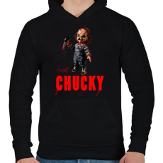 PRINTFASHION CHUCKY - Férfi kapucnis pulóver - Fekete
