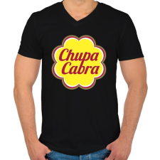 PRINTFASHION Chupacabra - Férfi V-nyakú póló - Fekete férfi póló