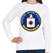 PRINTFASHION CIA cocain import agency - Női pulóver - Fehér női pulóver, kardigán
