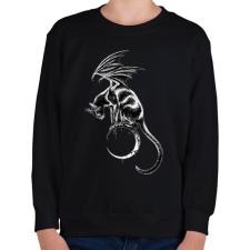 PRINTFASHION Cica a holdon - Gyerek pulóver - Fekete gyerek pulóver, kardigán