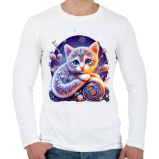 PRINTFASHION Cica alebrije stílusban - Férfi hosszú ujjú póló - Fehér