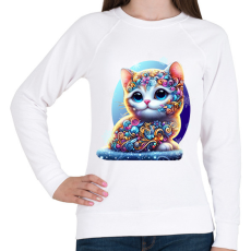 PRINTFASHION Cica alebrije stílusban - Női pulóver - Fehér
