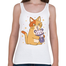 PRINTFASHION Cica bubble teával - Női atléta - Fehér