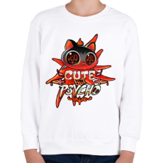 PRINTFASHION Cica - Cuki de veszélyes - Gyerek pulóver - Fehér