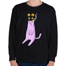 PRINTFASHION Cica és cigi - Gyerek pulóver - Fekete