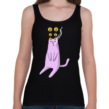 PRINTFASHION Cica és cigi - Női atléta - Fekete női trikó