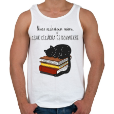 PRINTFASHION Cica és Könyv - Férfi atléta - Fehér atléta, trikó