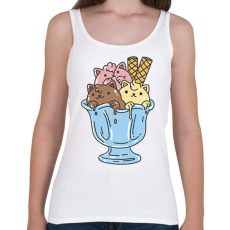 PRINTFASHION Cica fagyi - Női atléta - Fehér