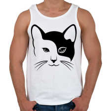 PRINTFASHION Cica - Férfi atléta - Fehér atléta, trikó