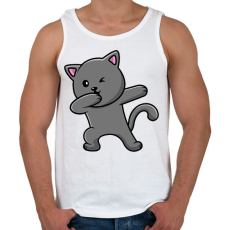 PRINTFASHION Cica - Férfi atléta - Fehér