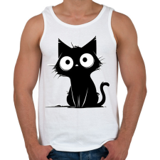 PRINTFASHION Cica - Férfi atléta - Fehér atléta, trikó