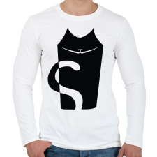 PRINTFASHION cica - Férfi hosszú ujjú póló - Fehér férfi póló