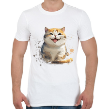 PRINTFASHION cica - Férfi póló - Fehér férfi póló