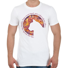 PRINTFASHION Cica - Férfi póló - Fehér férfi póló