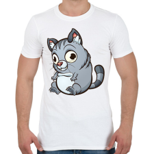 PRINTFASHION Cica - Férfi póló - Fehér férfi póló