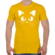 PRINTFASHION Cica - Férfi póló - Sárga férfi póló