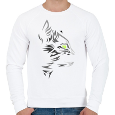 PRINTFASHION Cica - Férfi pulóver - Fehér férfi pulóver, kardigán