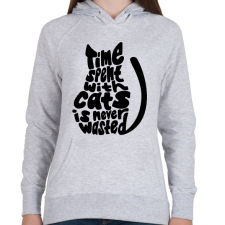 PRINTFASHION Cica gazdi - Női kapucnis pulóver - Sport szürke női pulóver, kardigán